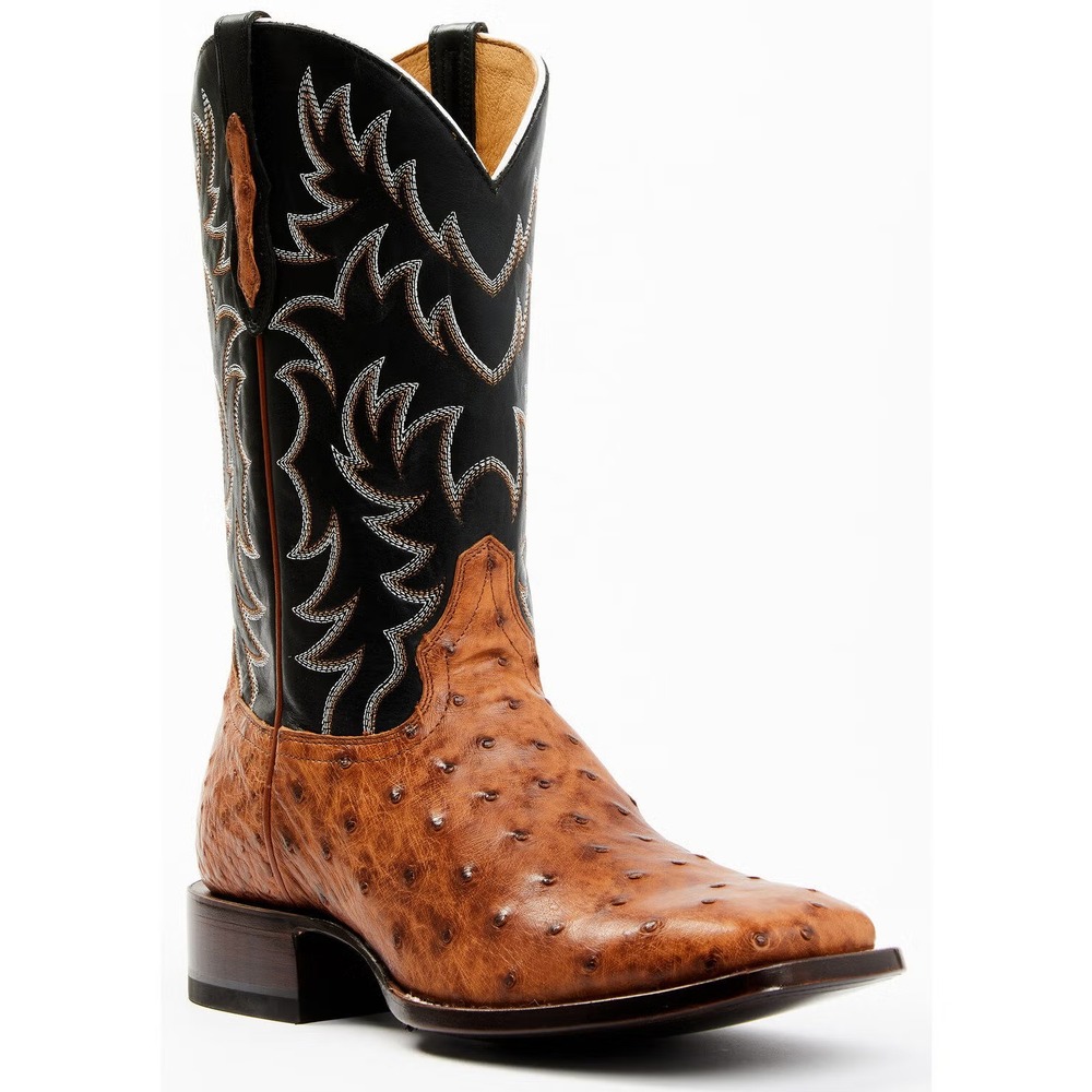 Cody James® (Men's 13 D) Full-Quill Ostrich Exotic Western Boots, Cognac - $450